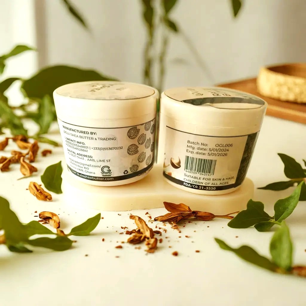 raw shea butter packaging design